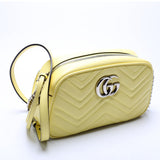 Gucci 447632 Marmont Small Leather Camera Yellow Bag