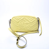 Gucci 447632 Marmont Small Leather Camera Yellow Bag