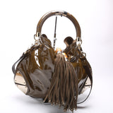 Gucci 177139 Indy Top Handle Hobo Patent Bag