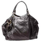 Gucci 211942 Sukey Leather Large Black Bag