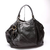 Gucci 211942 Sukey Leather Large Black Bag