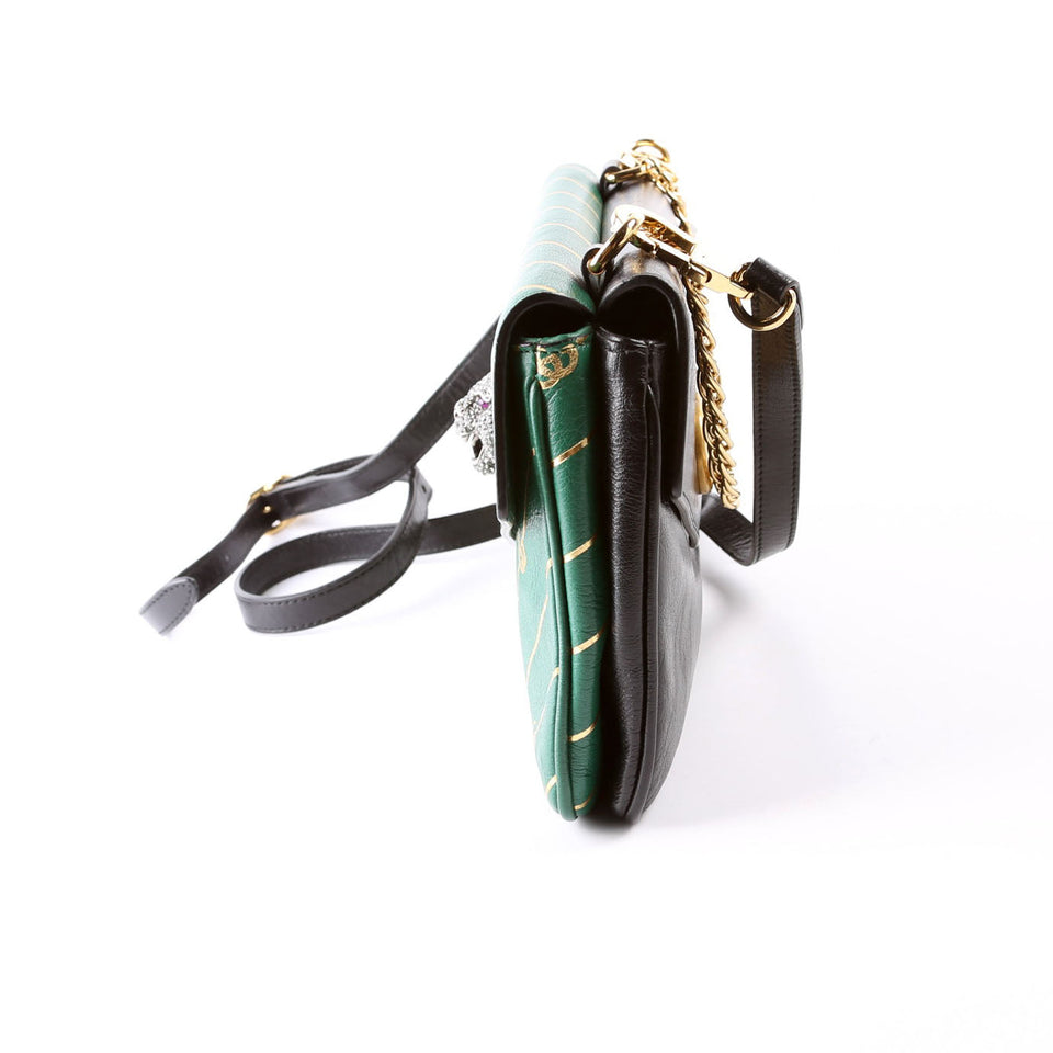 Gucci 524822 Thiara Double Medium Shoulder Green/Black Bag