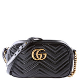 Gucci 447632 Marmont Small Leather Camera Black Bag