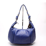 Gucci 240261 Techno Horsebit Hobo Blue Bag