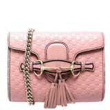 Gucci 449636 Micro Mini Emily Shoulder Pink Bag