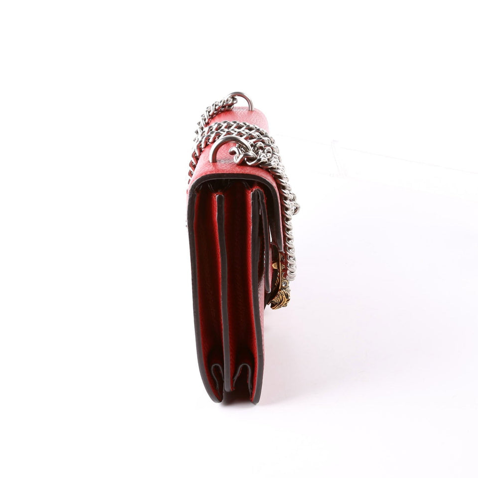 Gucci 400249 Dionysus Leather Shoulder Small Red Bag