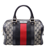 Gucci 269876 GG Canvas Small Boston Navy Bag