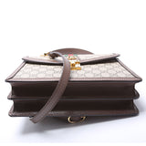 Gucci 651055 GG Supreme Ophidia Small Top Handle Brown Bag