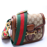 Gucci 384821 GG Canvas Lady Web Small Shoulder Bag
