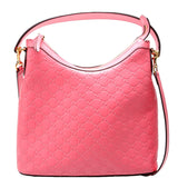 Gucci 414930 GG Sig Leather Hobo Pink Bag