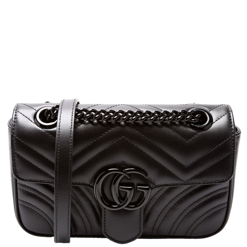 Gucci 446744 Marmont Leather Shoulder Mini Flap Bag