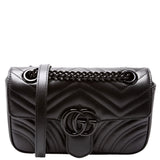 Gucci 446744 Marmont Leather Shoulder Mini Flap Bag