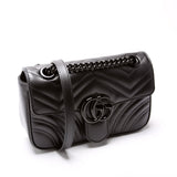 Gucci 446744 Marmont Leather Shoulder Mini Flap Bag