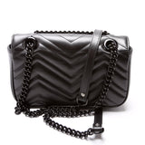 Gucci 446744 Marmont Leather Shoulder Mini Flap Bag