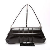 Gucci 764255 Vertical Quilted Maxi Horsebit Chain Medium Shoulder Black Bag