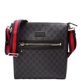 Gucci 474137 GG Supreme Messenger Black Bag