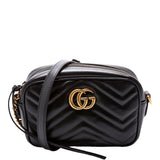 Gucci 448065 Marmont Mini Camera Black Bag