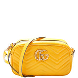 Gucci 447632 Marmont Small Leather Camera Yellow Bag