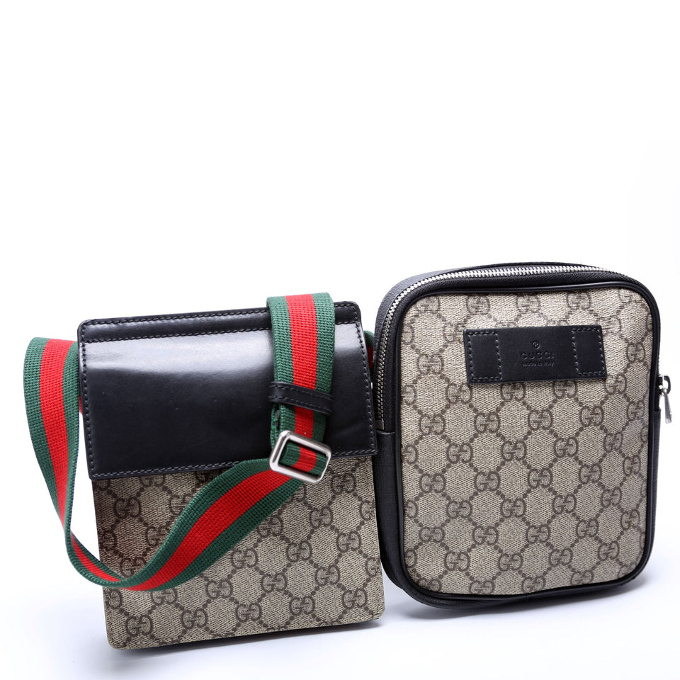 Gucci 450956 GG Supreme Belt Black Bag