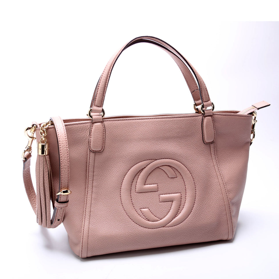 Gucci 369176 Soho Crossbody Nude Bag