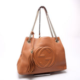 Gucci 308982 Soho Leather Shoulder Medium Brown Bag