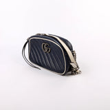Gucci 447632 Small Leather Camera Blue Bag
