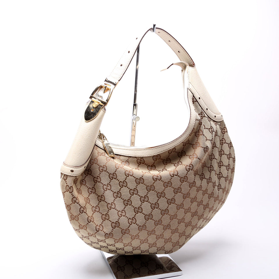 Gucci 145764 GG Canvas Glam Hobo Bag
