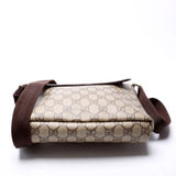 Gucci 223666 GG Supreme Flap Messenger Brown Bag
