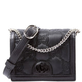 Gucci 723777 GG Nylon Enamel Mini Chain Black Bag