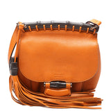 Gucci 247104 Calfskin Bamboo Nouveau Shoulder Small Bag