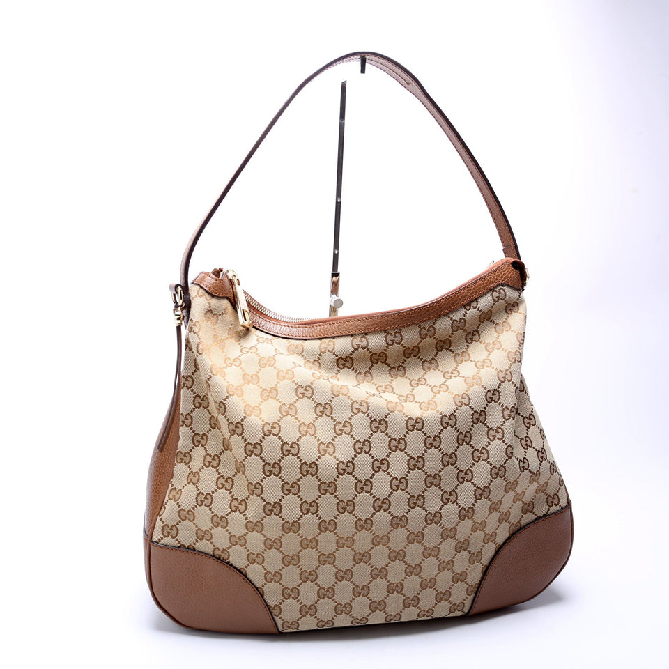 Gucci 449244 GG Canvas Bree Hobo Bag