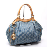 Gucci 211944 Sukey GG Denim Medium Bag
