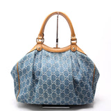 Gucci 211944 Sukey GG Denim Medium Bag
