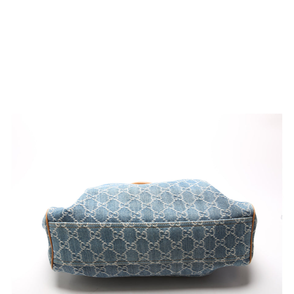 Gucci 211944 Sukey GG Denim Medium Bag