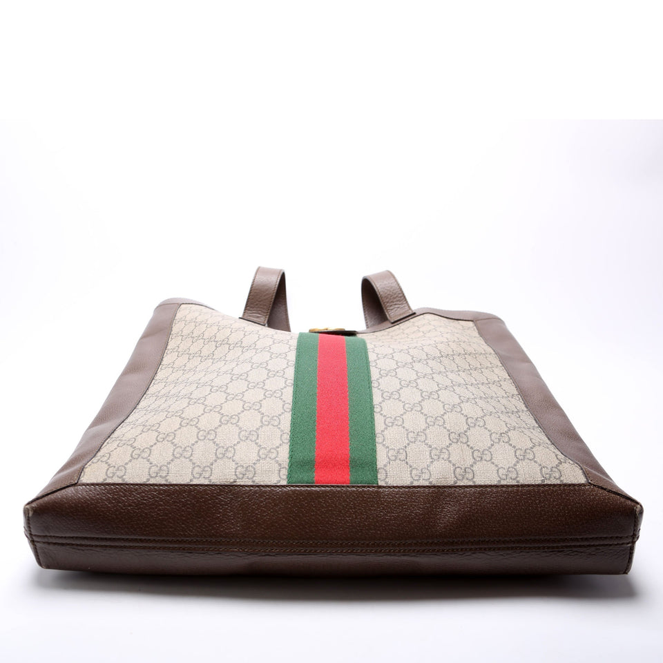 Gucci 519335 Ophidia Soft GG Supreme Large Tote Brown Bag