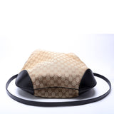 Gucci 296870 GG Canvas Studded Patti Hobo Brown Bag