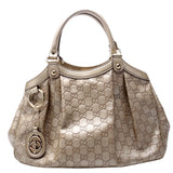 Gucci 211944 Sukey GG Leather Medium Gold Bag