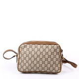 Gucci GG Plus Double Zip Shoulder Vintage Brown Bag