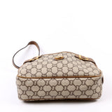 Gucci GG Plus Double Zip Shoulder Vintage Brown Bag
