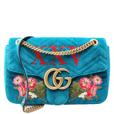 Gucci 443496 110th Anniversary XXV Marmont Velvet Shoulder Medium Bag
