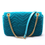 Gucci 443496 110th Anniversary XXV Marmont Velvet Shoulder Medium Bag