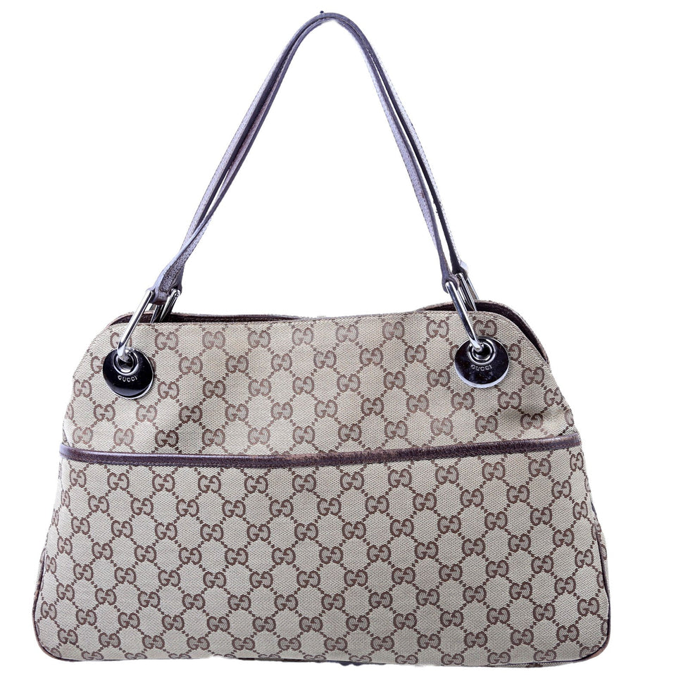 Gucci 121023 Eclipse Shoulder Medium Brown Bag