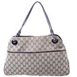 Gucci 121023 Eclipse Shoulder Medium Brown Bag