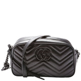 Gucci 447632 Marmont Small Leather Camera Black Bag