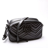 Gucci 447632 Marmont Small Leather Camera Black Bag