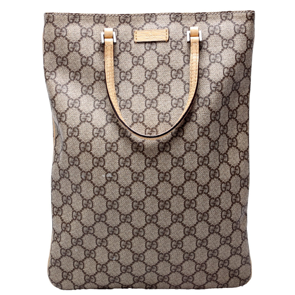 Gucci 117551 GG Supreme Vertical Flat Tote Bag