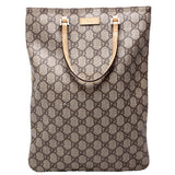 Gucci 117551 GG Supreme Vertical Flat Tote Bag