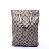Gucci 117551 GG Supreme Vertical Flat Tote Bag