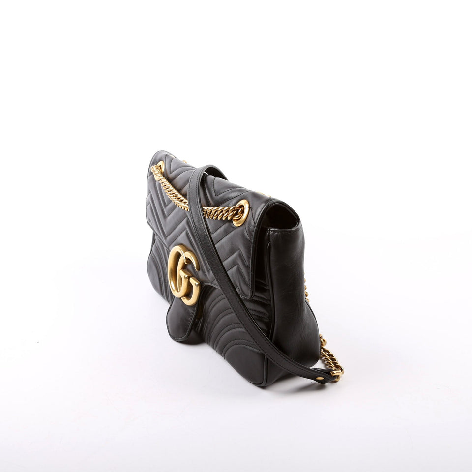 Gucci 443496 Marmont Shoulder Black Bag