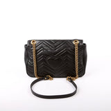 Gucci 443496 Marmont Shoulder Black Bag